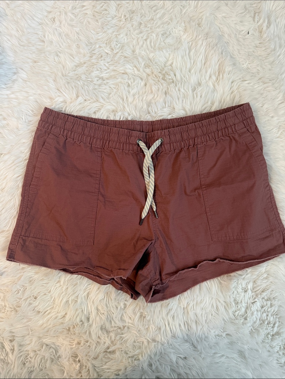 Vuori Vintage Ripstop Mauve Drawstring Athletic Shorts
